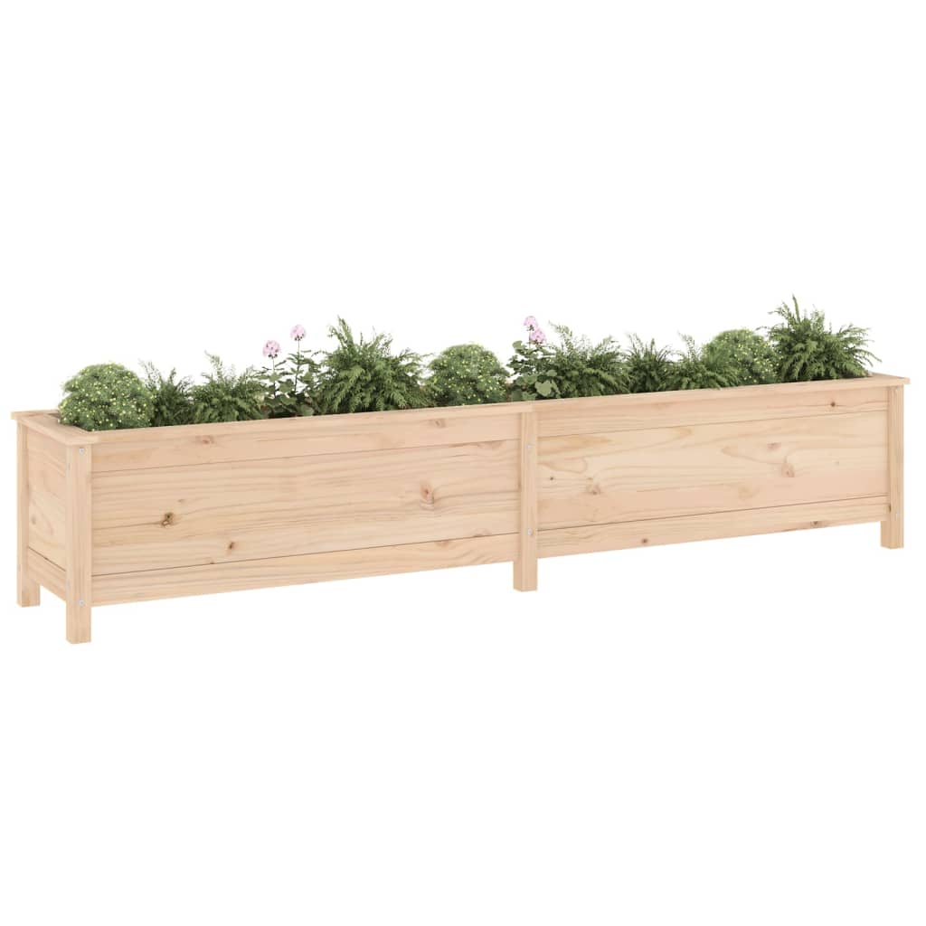 Utendørs Blomsterkasse Plantekasse Tre for hage 199,5x40x39 cm heltre furu