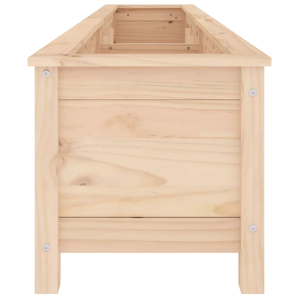 Utendørs Blomsterkasse Plantekasse Tre for hage 199,5x40x39 cm heltre furu