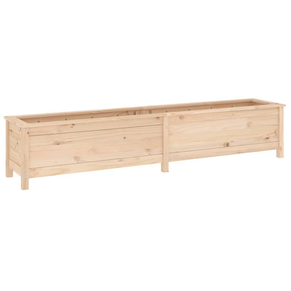Utendørs Blomsterkasse Plantekasse Tre for hage 199,5x40x39 cm heltre furu