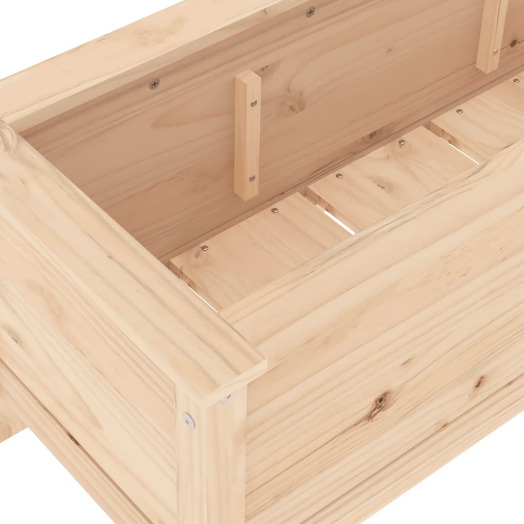 Utendørs Blomsterkasse Plantekasse Tre for hage 199,5x40x39 cm heltre furu