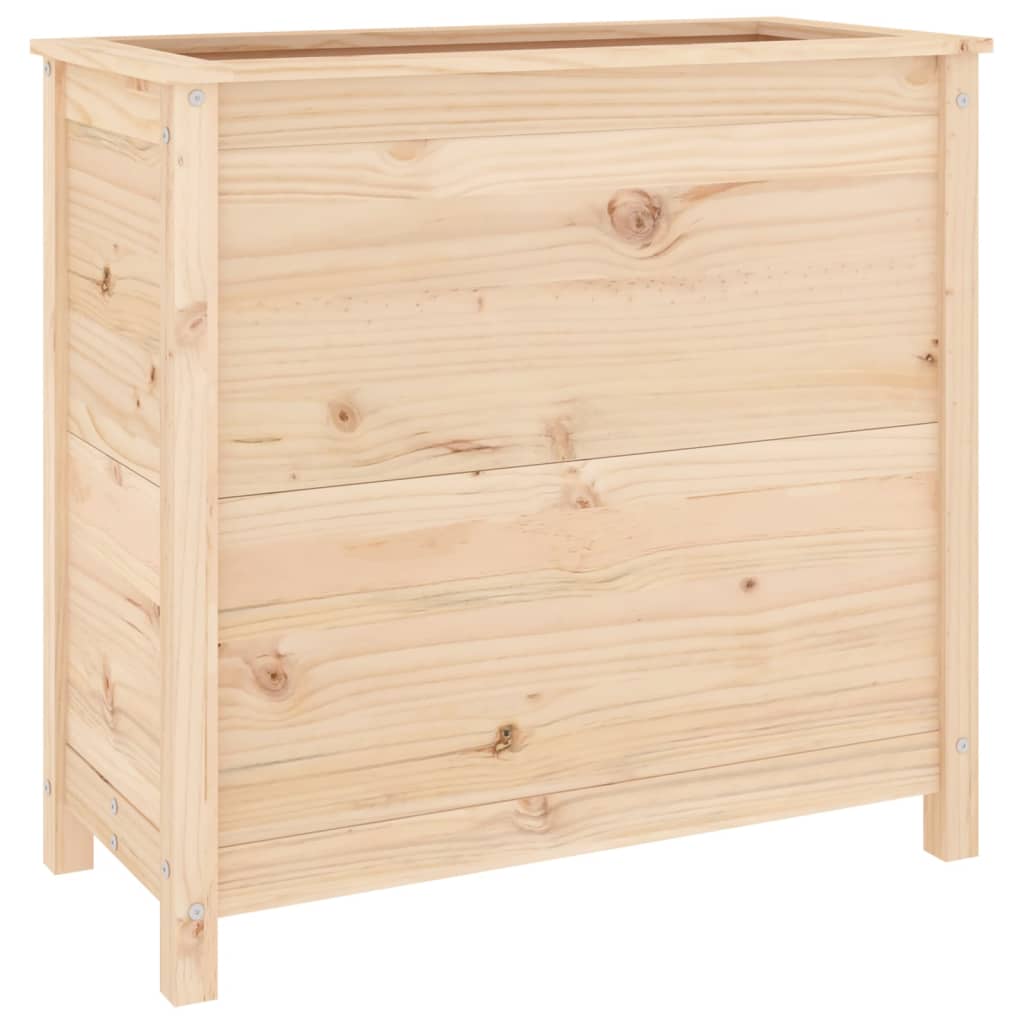 Utendørs Blomsterkasse Plantekasse Tre 82,5x40x78 cm heltre furu