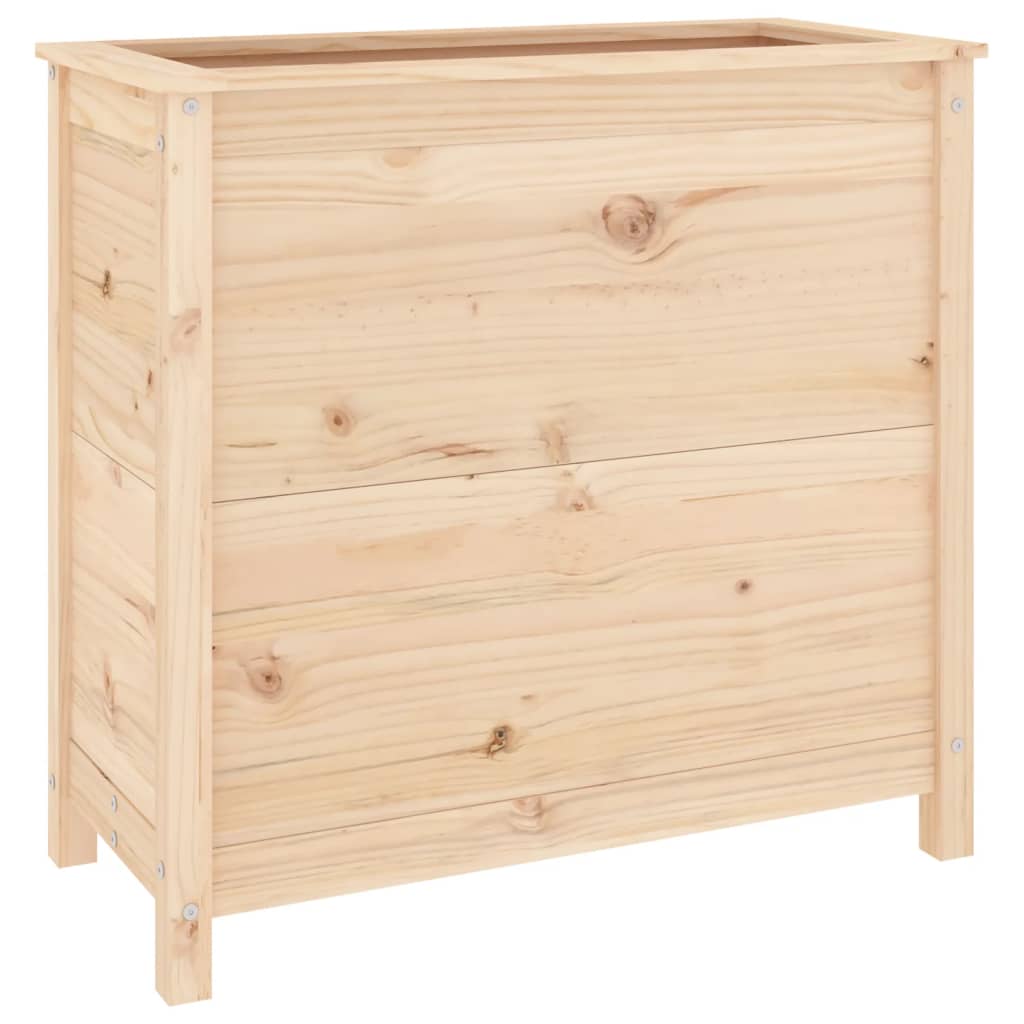 Utendørs Blomsterkasse Plantekasse Tre 82,5x40x78 cm heltre furu