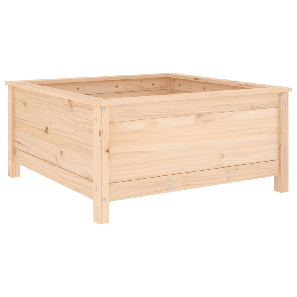 Utendørs Blomsterkasse Plantekasse Tre 82,5x82,5x39 cm heltre furu