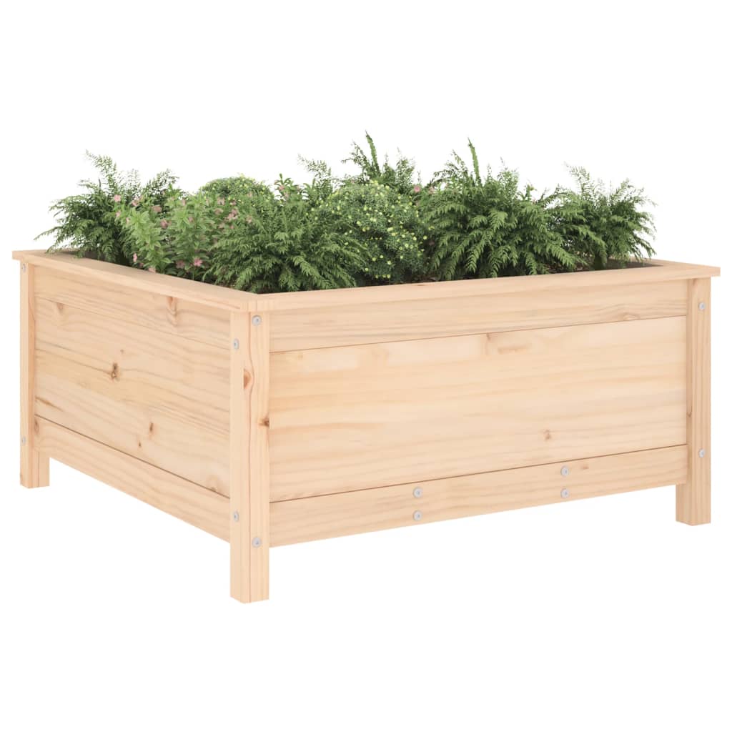 Utendørs Blomsterkasse Plantekasse Tre 82,5x82,5x39 cm heltre furu