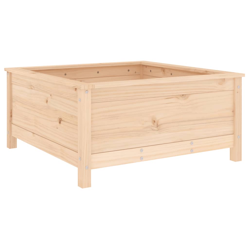 Utendørs Blomsterkasse Plantekasse Tre 82,5x82,5x39 cm heltre furu
