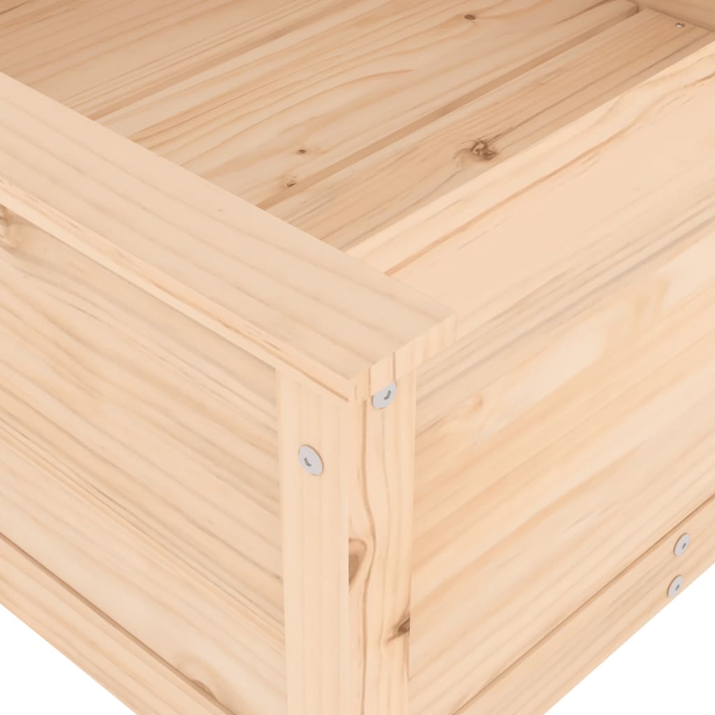 Utendørs Blomsterkasse Plantekasse Tre 82,5x82,5x39 cm heltre furu