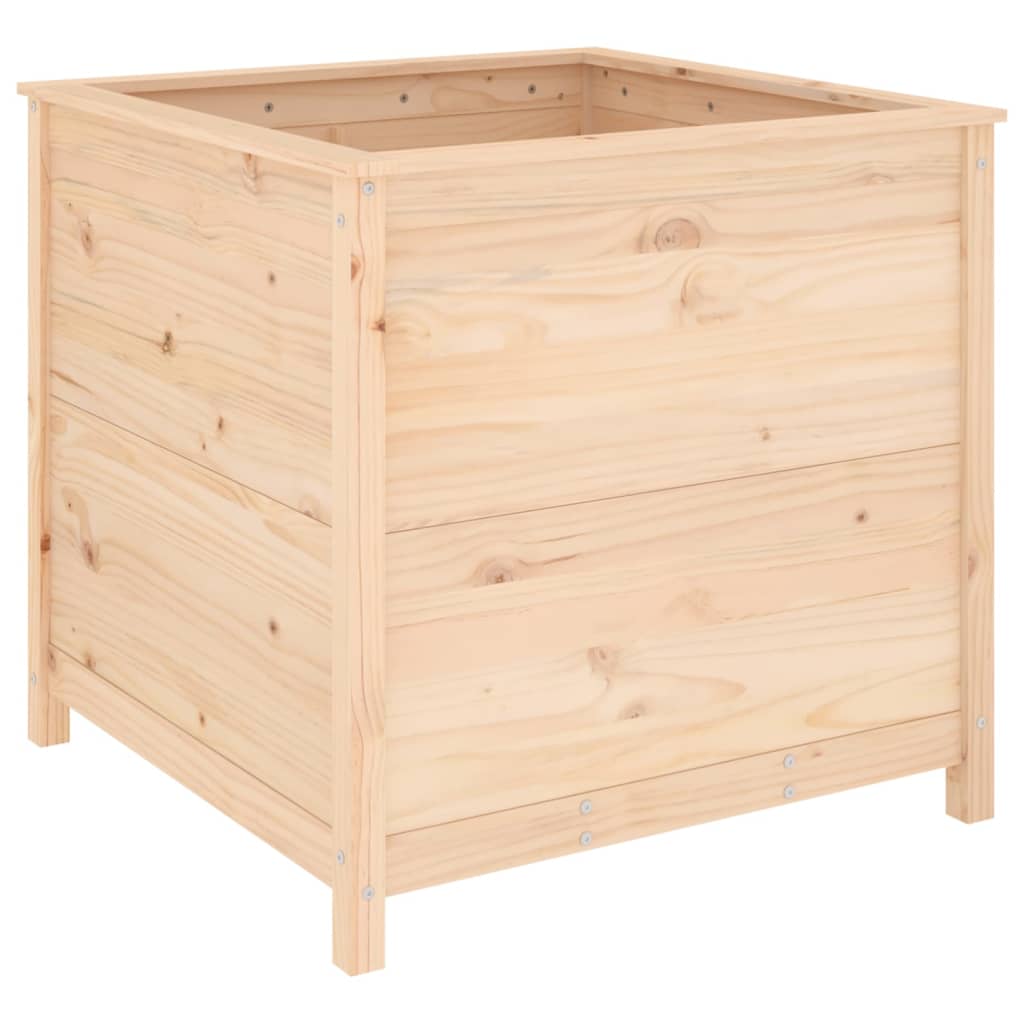 Utendørs Blomsterkasse Plantekasse Tre 82,5x82,5x78 cm heltre furu