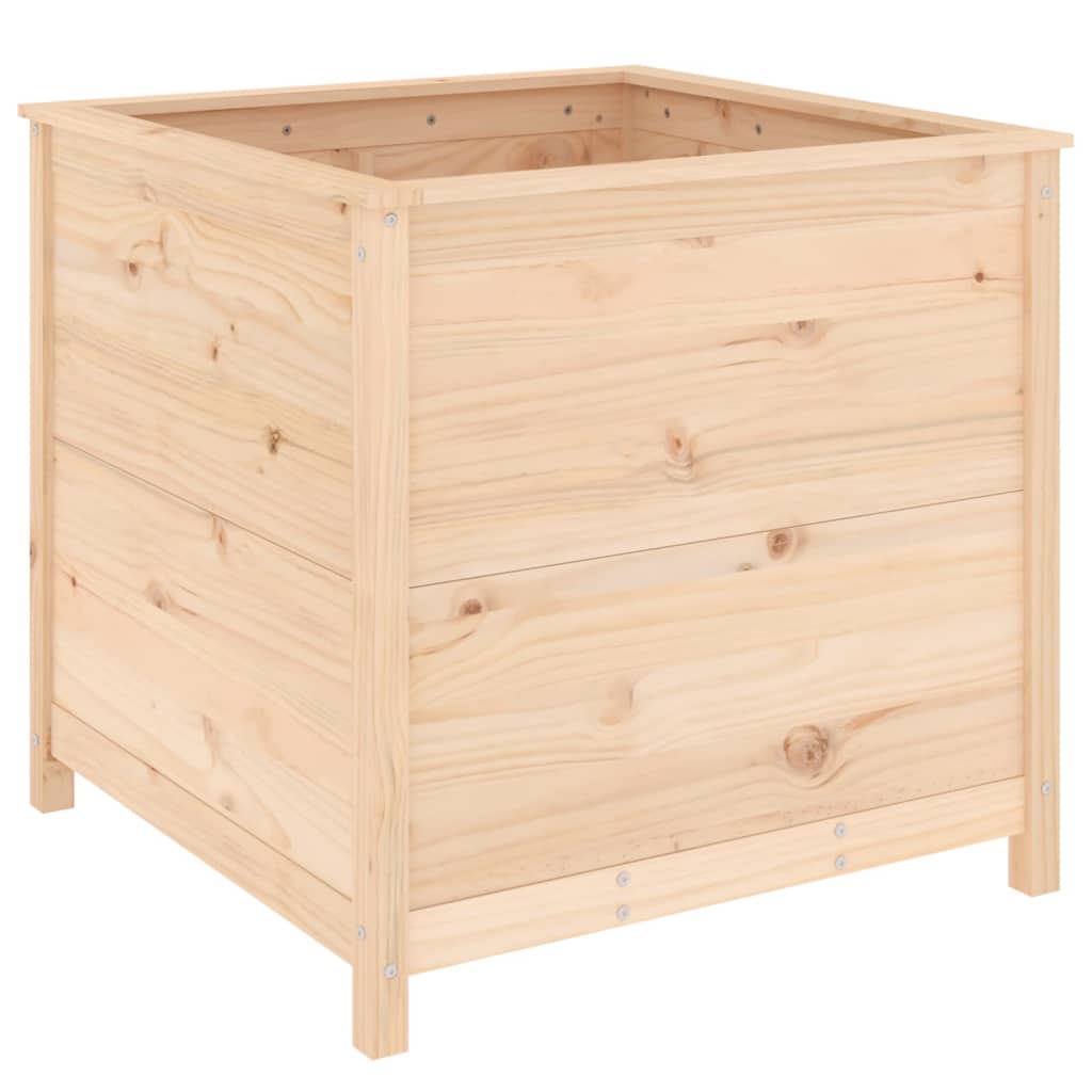 Utendørs Blomsterkasse Plantekasse Tre 82,5x82,5x78 cm heltre furu