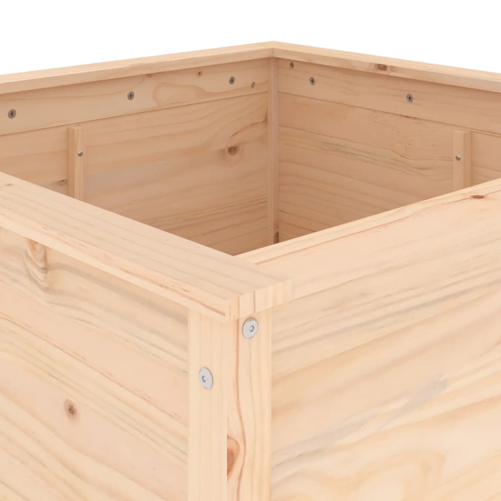 Utendørs Blomsterkasse Plantekasse Tre 82,5x82,5x78 cm heltre furu