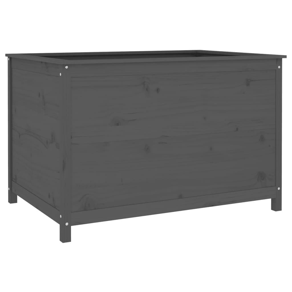 Utendørs Blomsterkasse Plantekasse Tre Grå 119,5x82,5x78 cm heltre gran