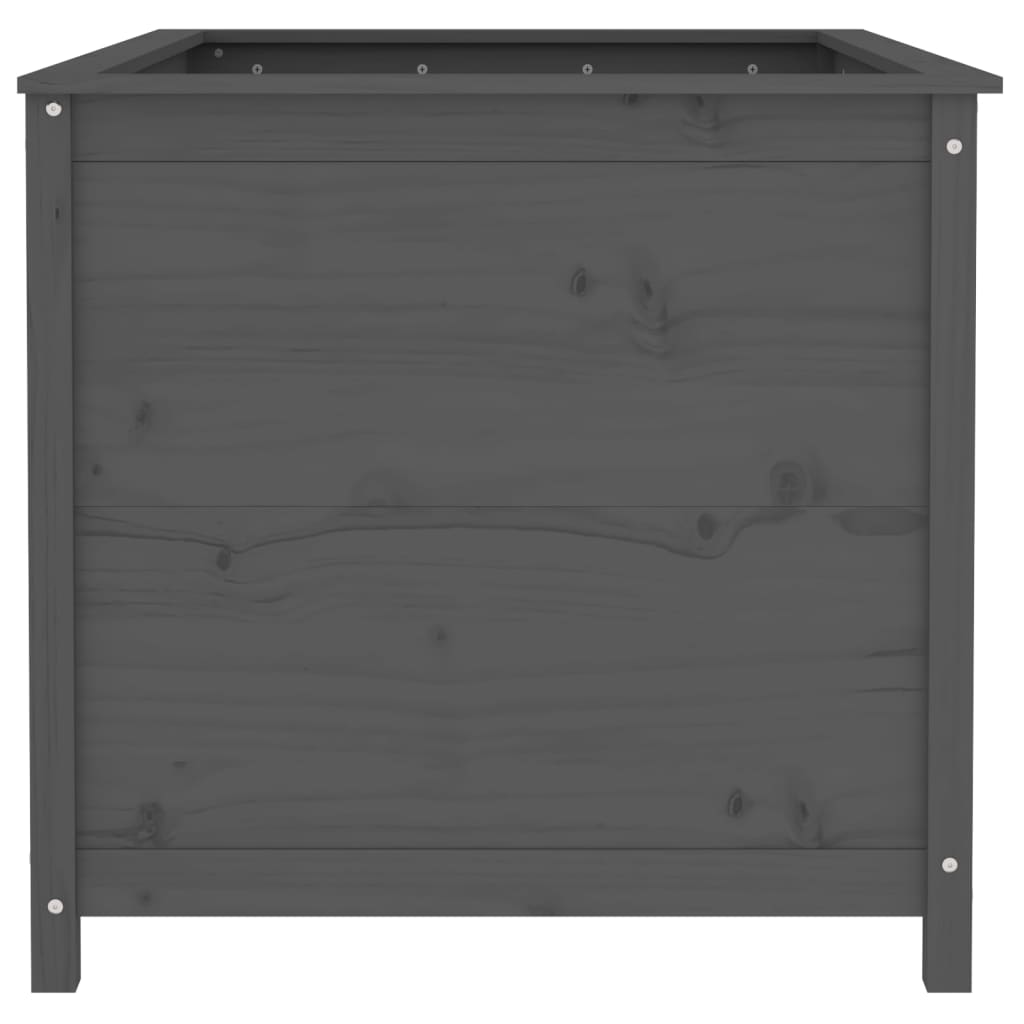 Utendørs Blomsterkasse Plantekasse Tre Grå 119,5x82,5x78 cm heltre gran