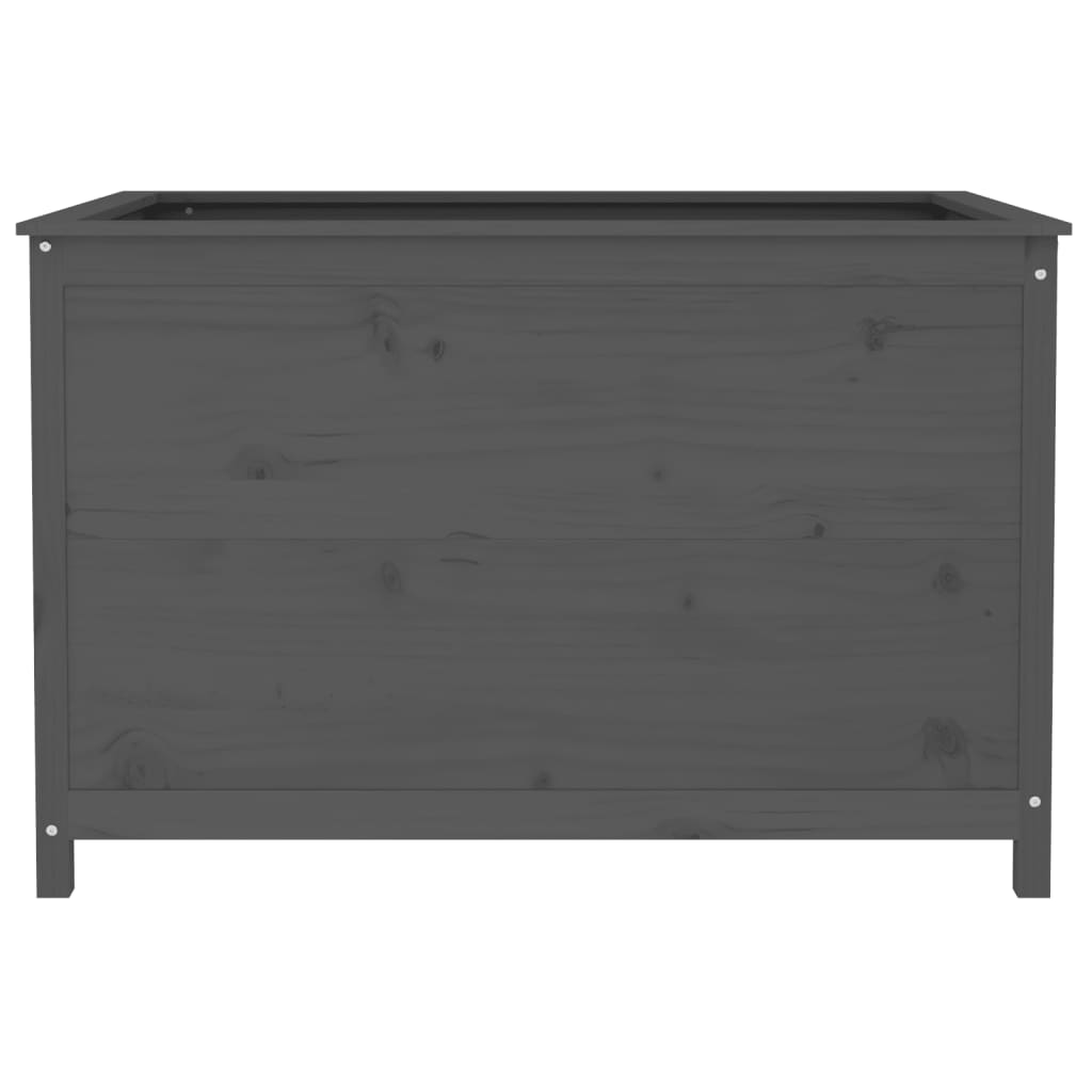 Utendørs Blomsterkasse Plantekasse Tre Grå 119,5x82,5x78 cm heltre gran