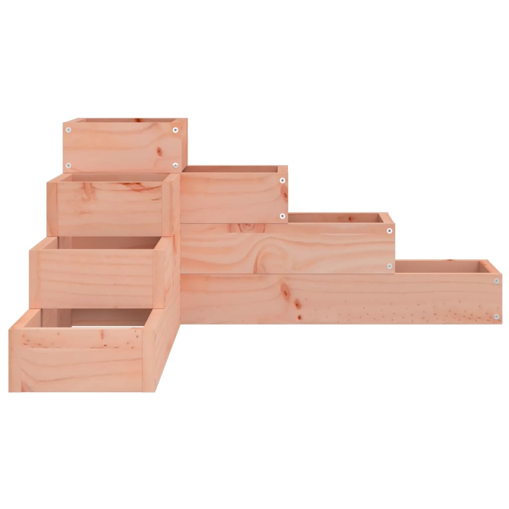 Utendørs Blomsterkasse Plantekasse Tre 4 etasjer 80,5x79x36 cm heltre douglasgran