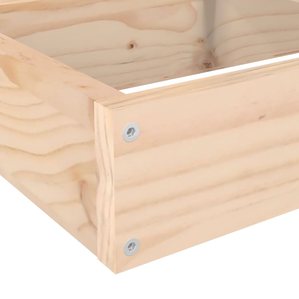 Utendørs Blomsterkasse Plantekasse Tre 4 etasjer 106x104,5x36 cm heltre furu