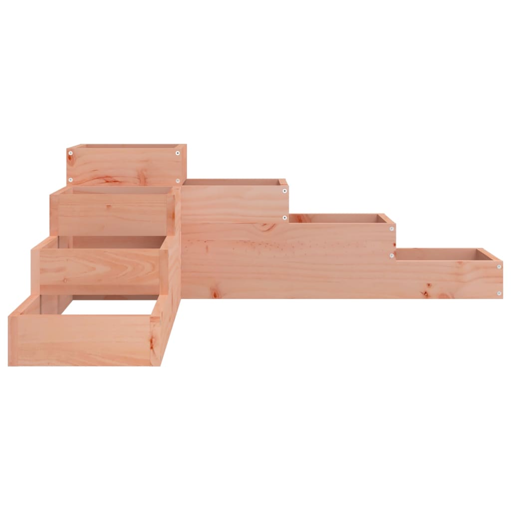 Utendørs Blomsterkasse Plantekasse Tre 4 etasjer 106x104,5x36 cm heltre douglasgran