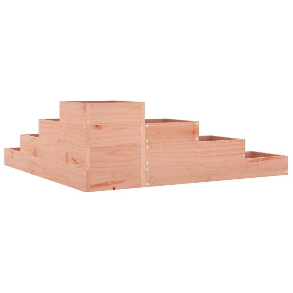 Utendørs Blomsterkasse Plantekasse Tre 4 etasjer 106x104,5x36 cm heltre douglasgran