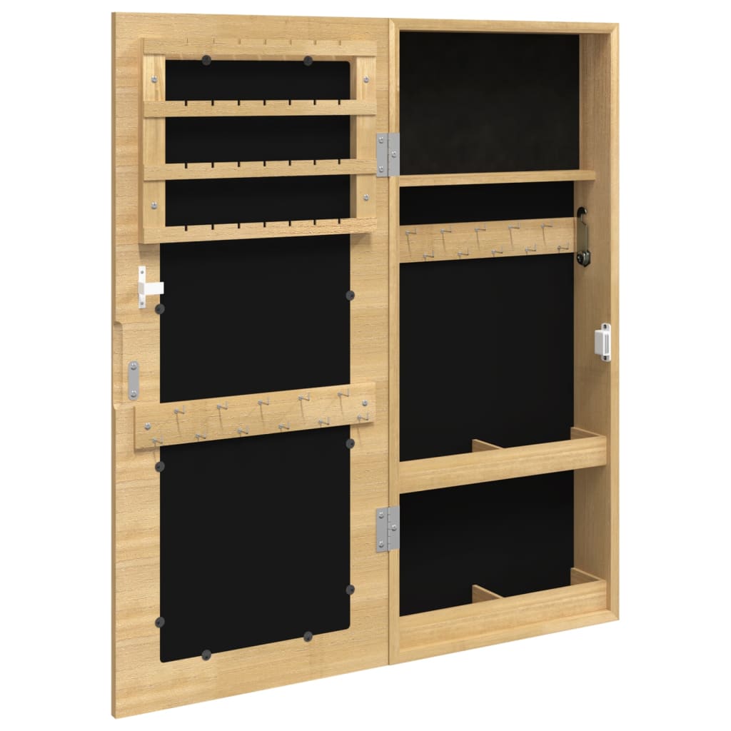 Smykkeskap Vegghengt med speil 30x8,5x67 cm