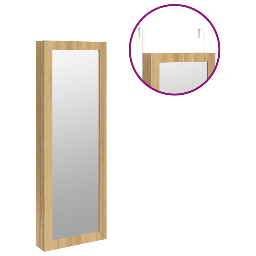 Smykkeskap Vegghengt med speil 37,5x10x106 cm