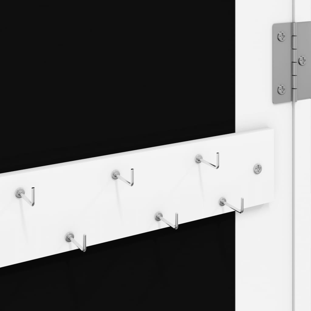 Smykkeskap Hvit Speilskap LED veggmontert