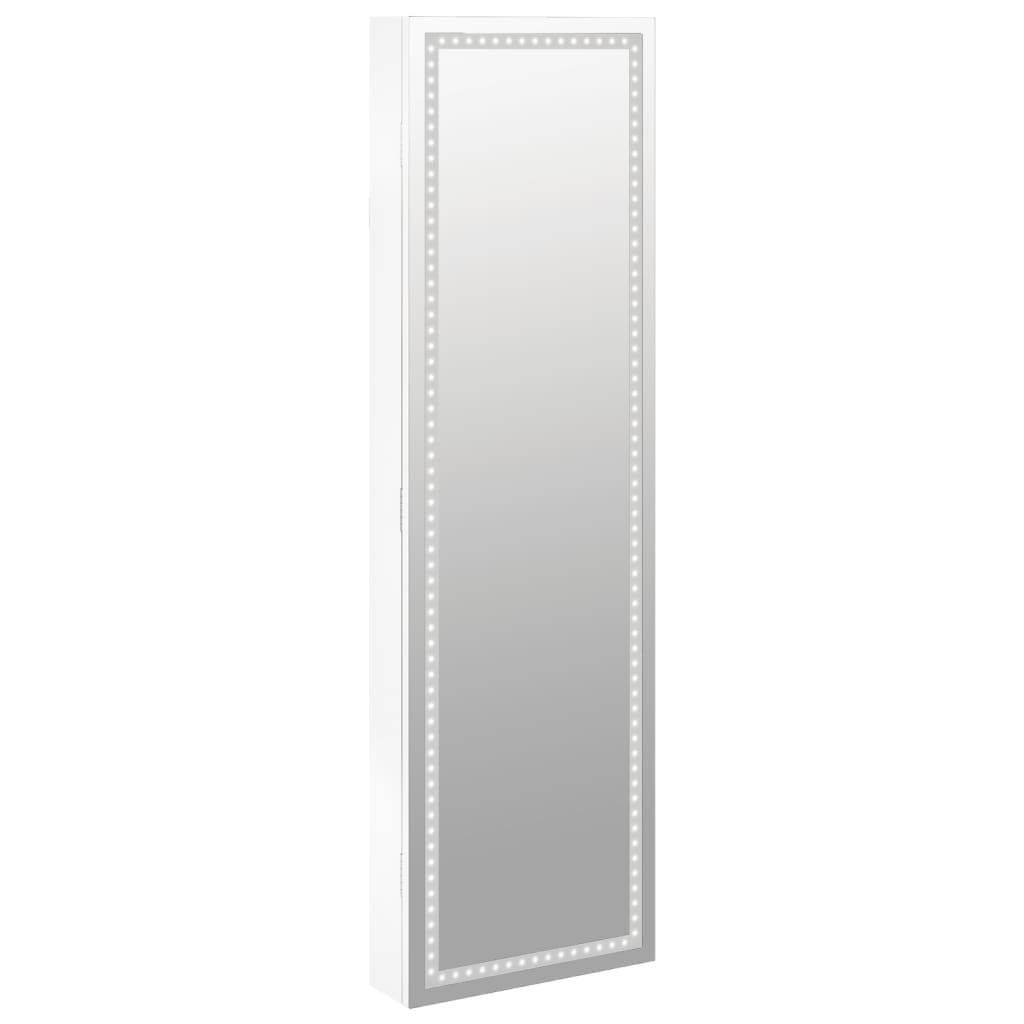Smykkeskap Hvit Speilskap LED veggmontert