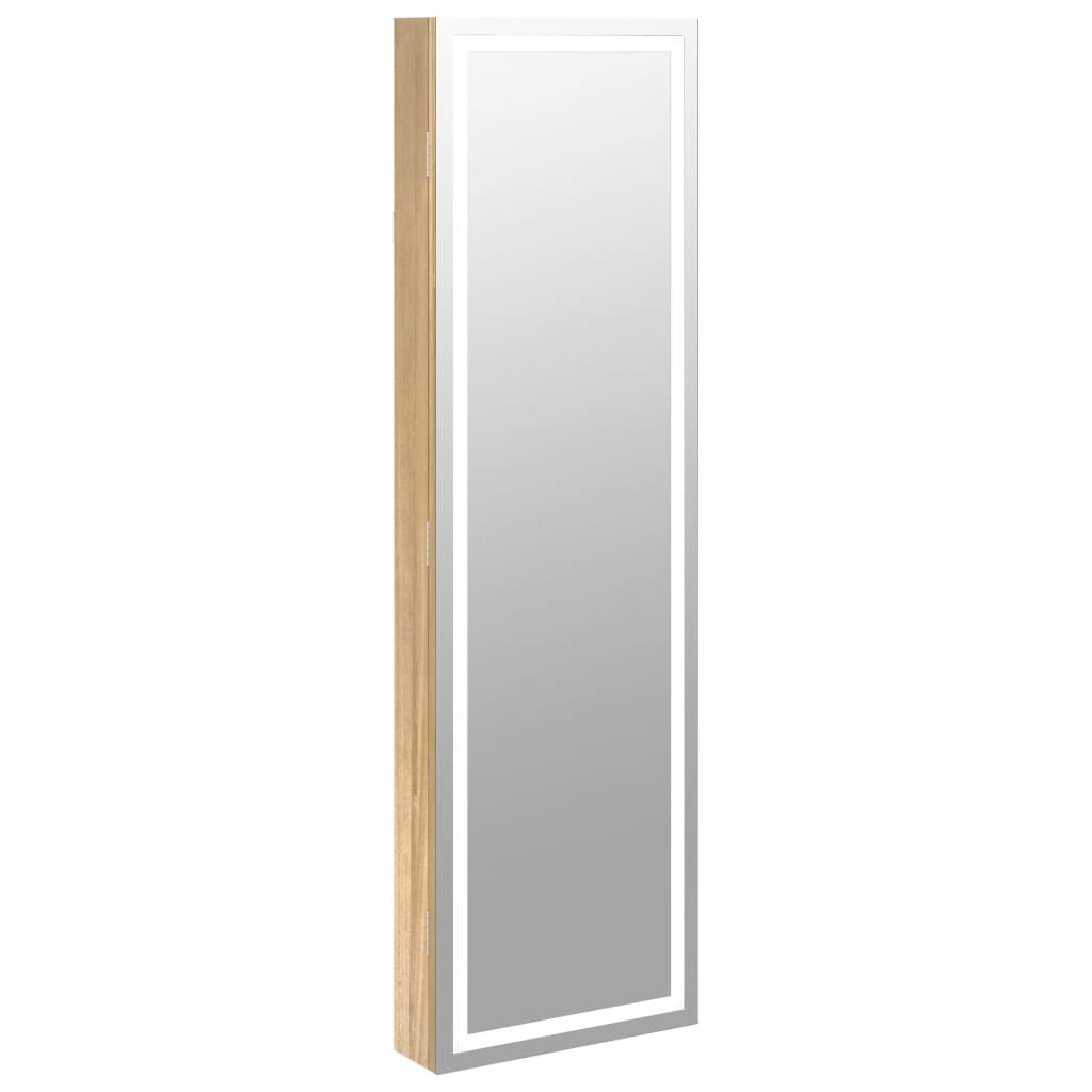 Smykkeskap Tre Speilskap LED veggmontert