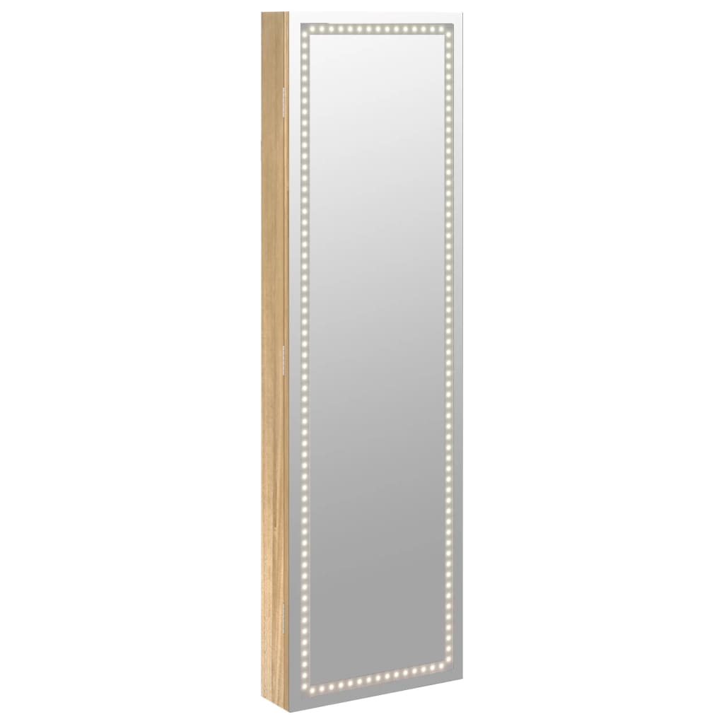 Smykkeskap Tre Speilskap LED veggmontert