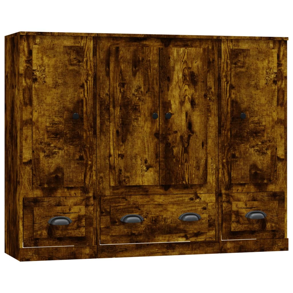 Skap Røkt Eik 3 stk