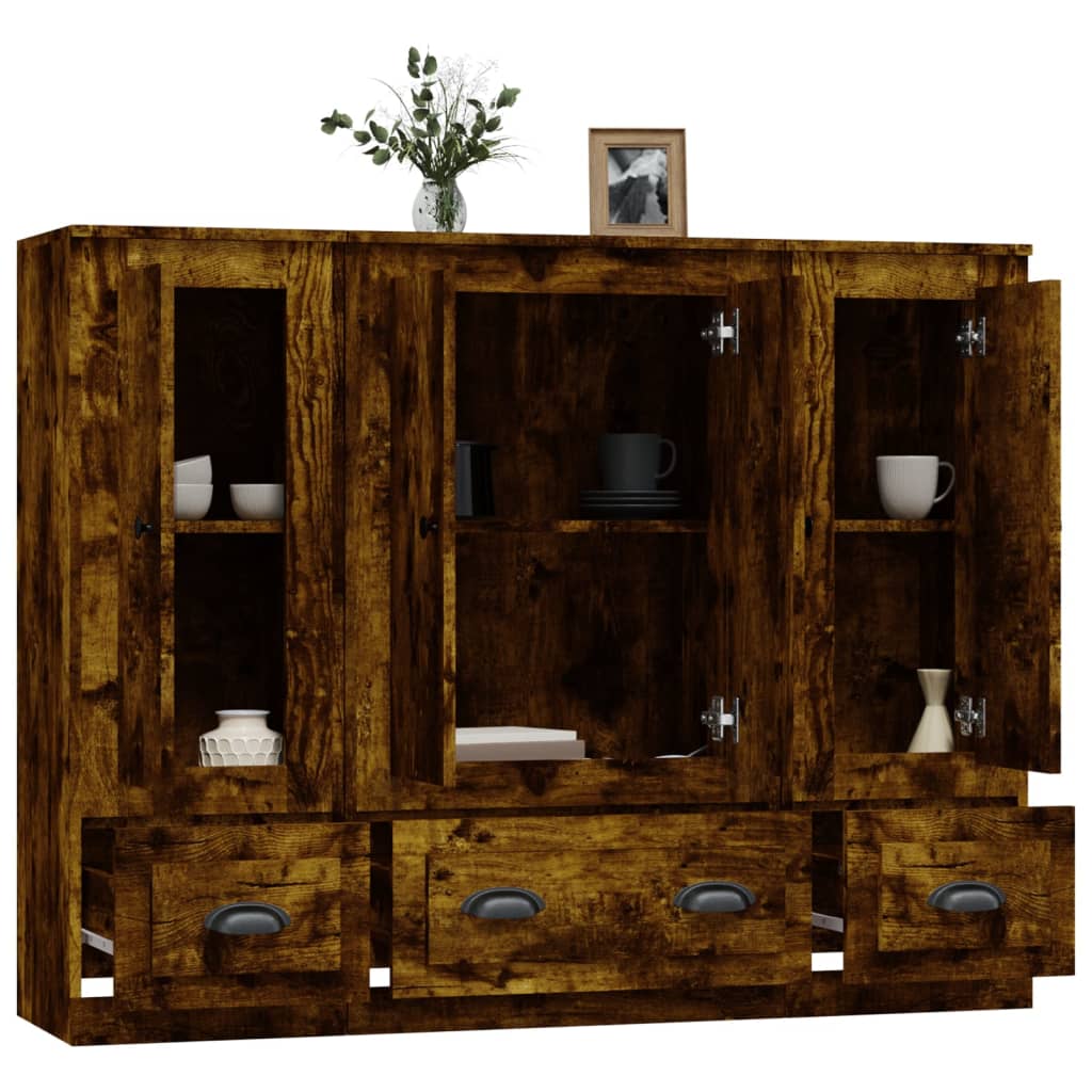 Skap Røkt Eik 3 stk