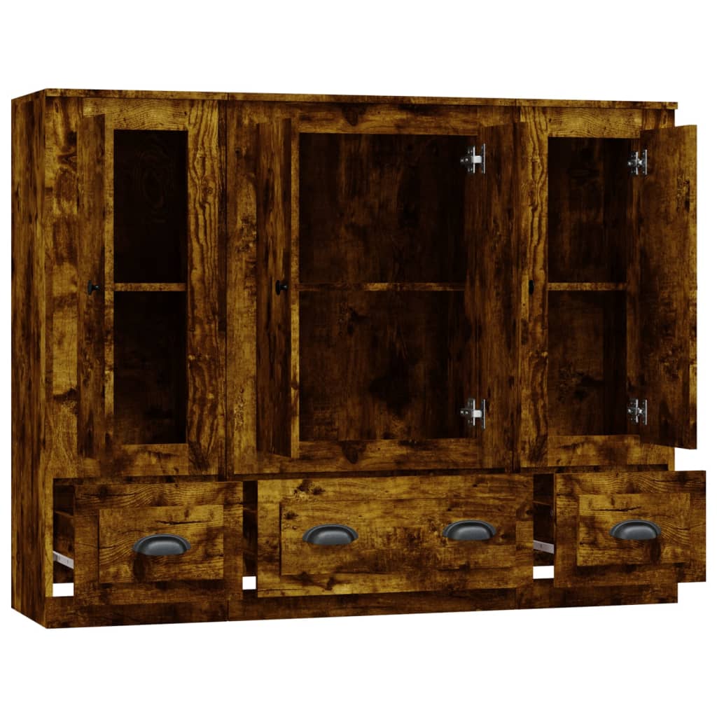 Skap Røkt Eik 3 stk