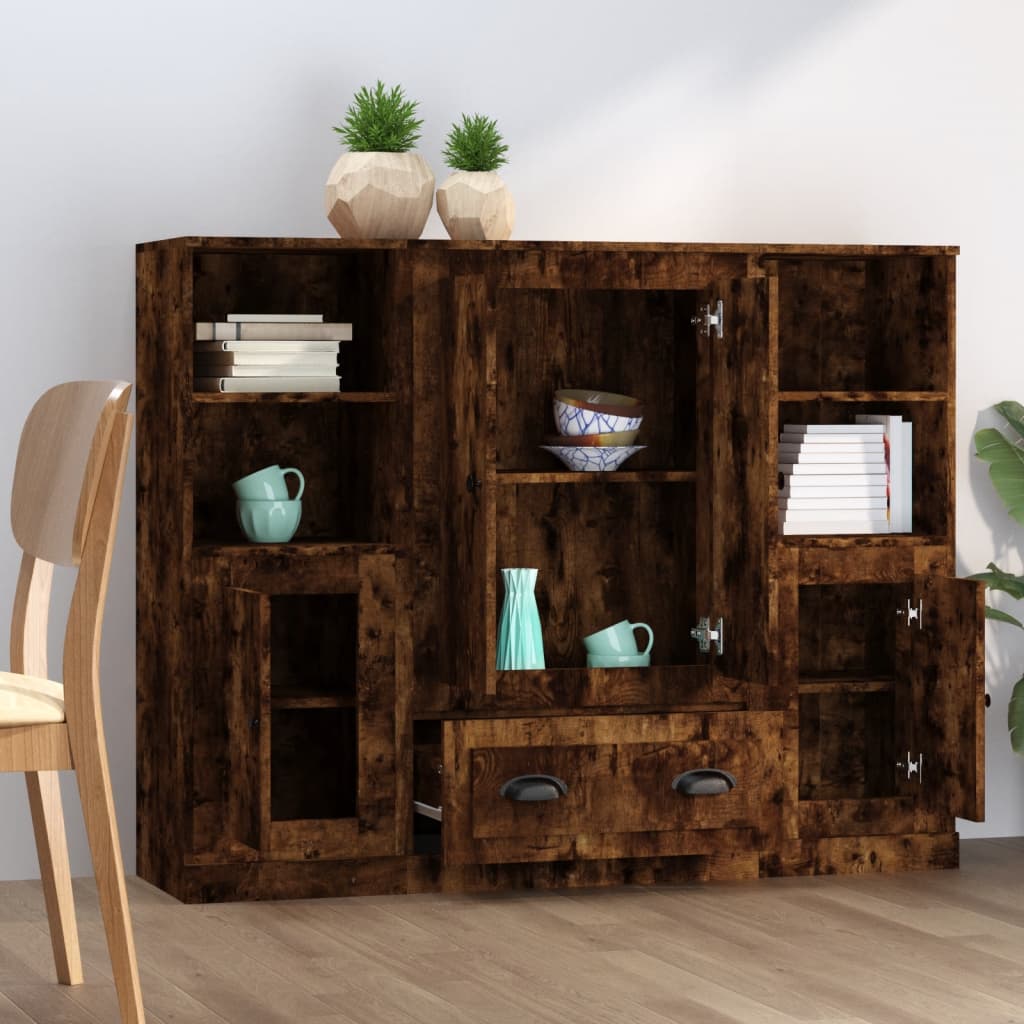 Skap Røkt Eik 3 stk