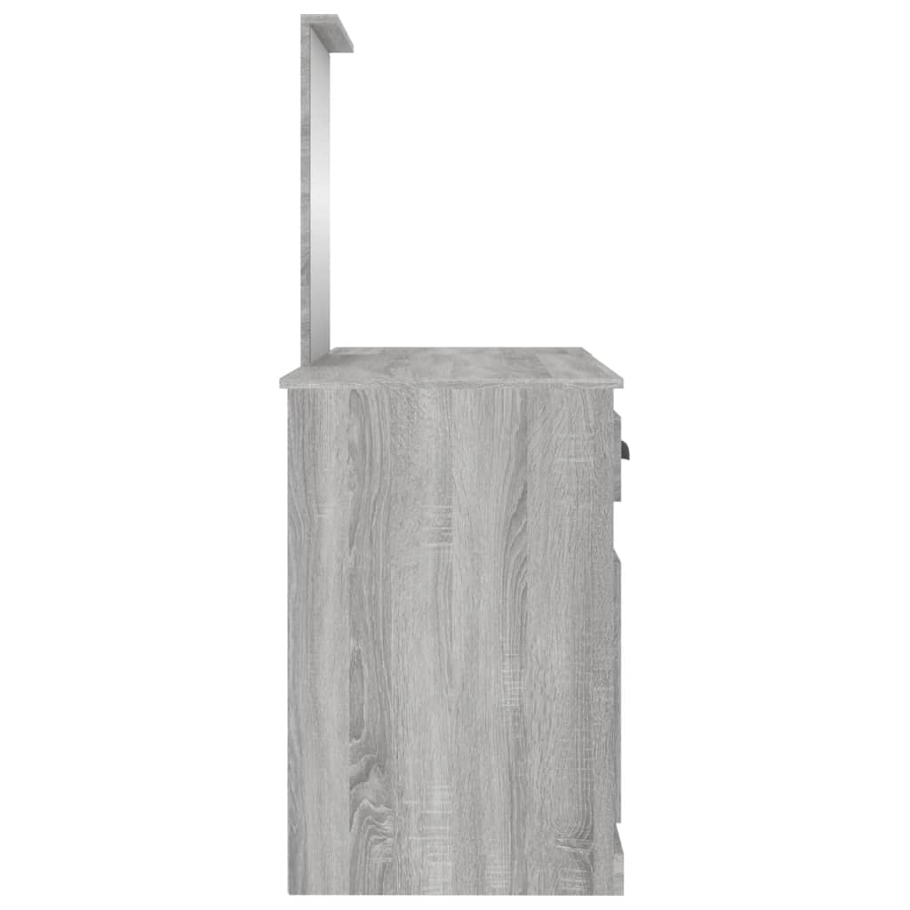 Sminkebord Sonoma Grå speil 130x50x132,5 cm