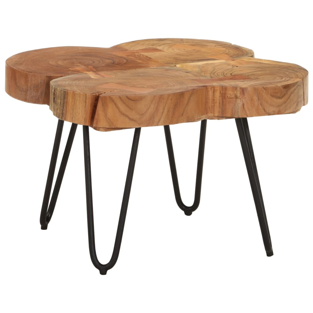 Salongbord Sofabord Tre heltre akasie 36 cm 4 trestammer