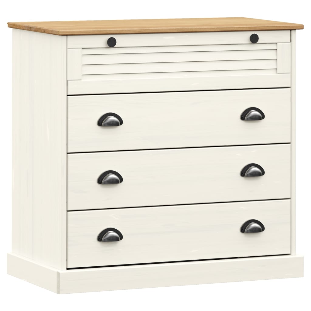 Kommode Hvit VIGO 80x40x76 cm heltre furu