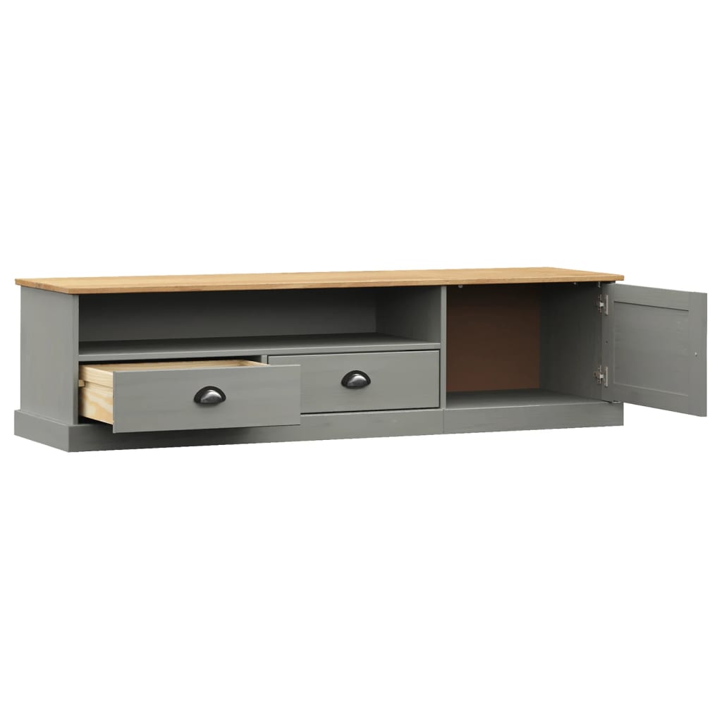 TV-Møbel Grå TV-benk VIGO 156x40x40 cm heltre furu