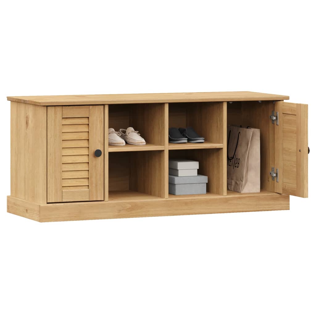 Skoskap Skohylle Skobenk Tre VIGO 106x35x45 cm heltre furu