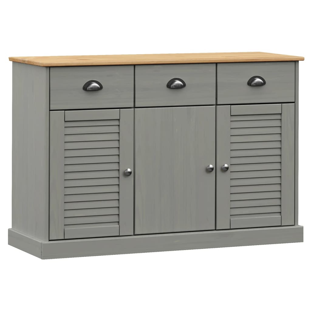 Skjenk Hvit Tre heltre furu med skuffer VIGO 113x40x75 cm