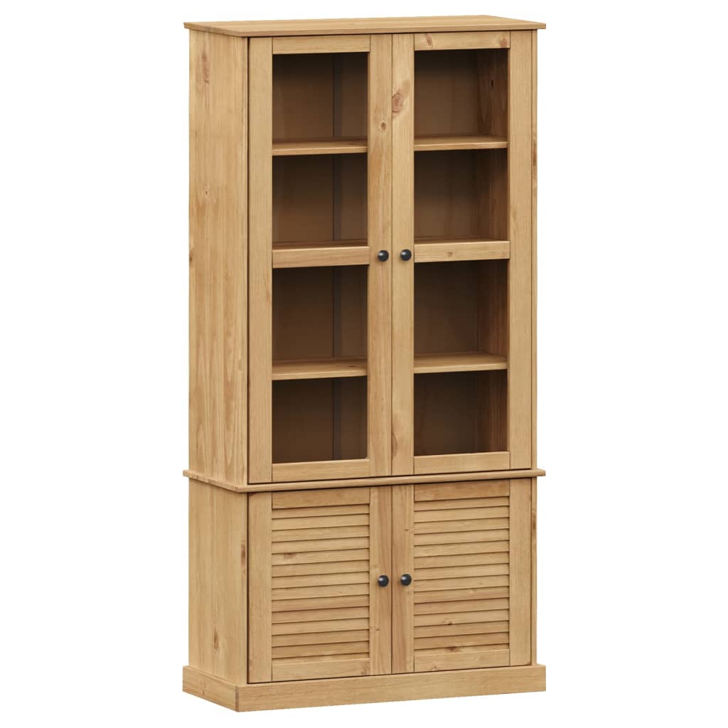 Vitrineskap VIGO 85x35x170 cm heltre furu