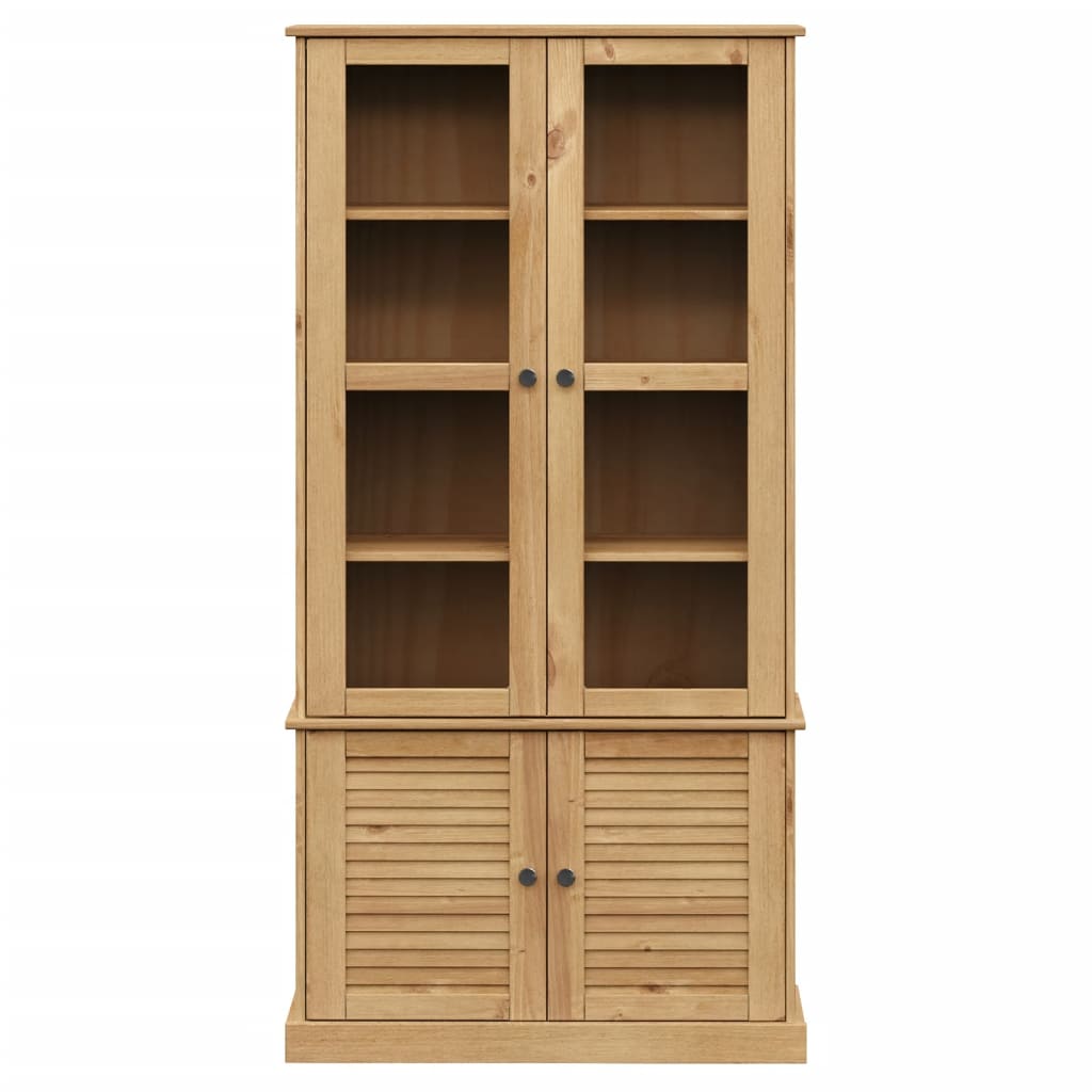 Vitrineskap VIGO 85x35x170 cm heltre furu