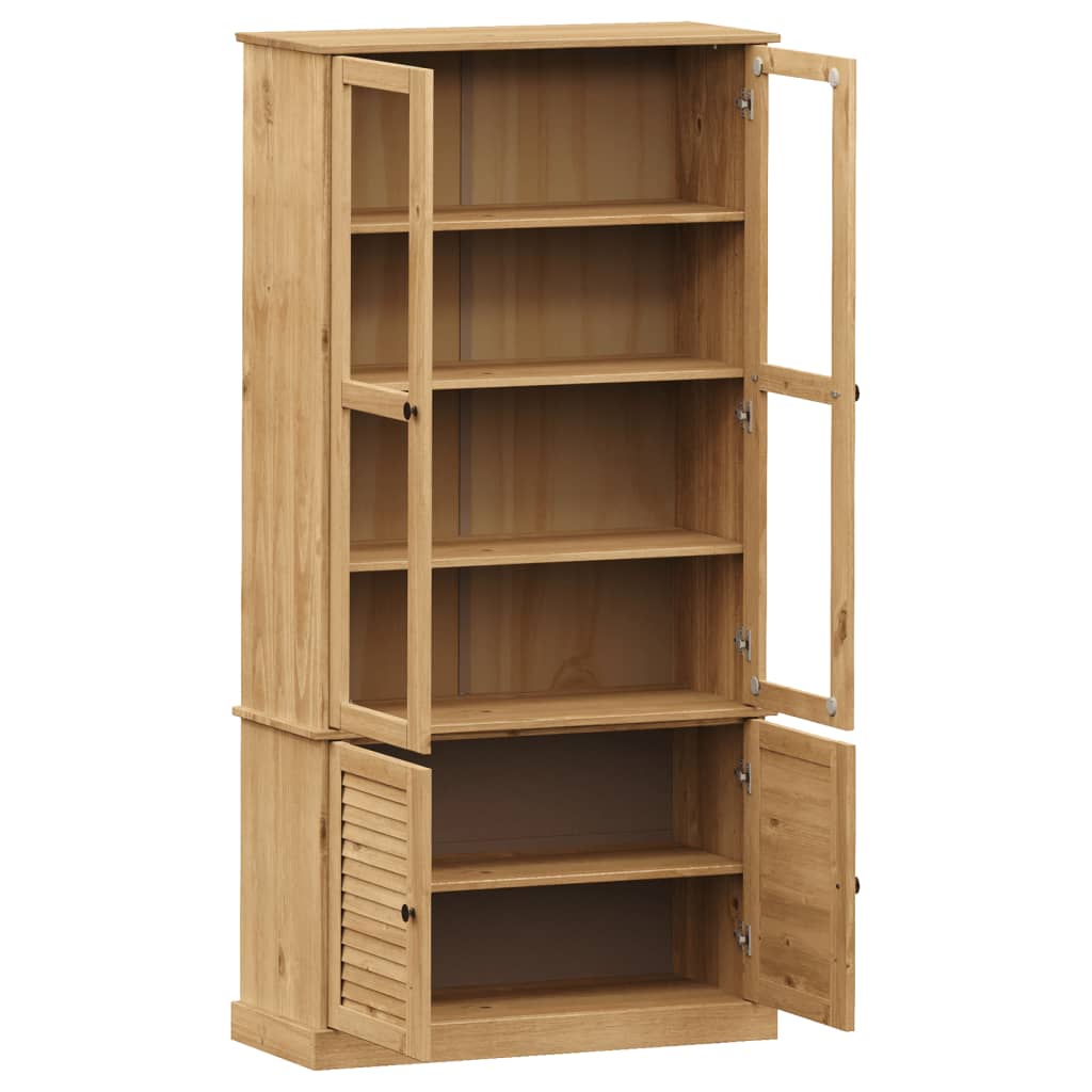 Vitrineskap VIGO 85x35x170 cm heltre furu
