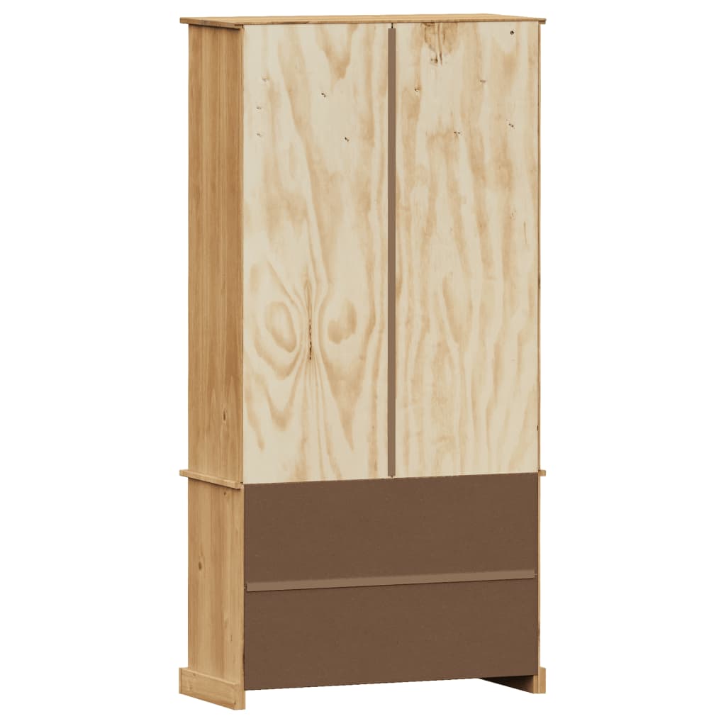 Vitrineskap VIGO 85x35x170 cm heltre furu