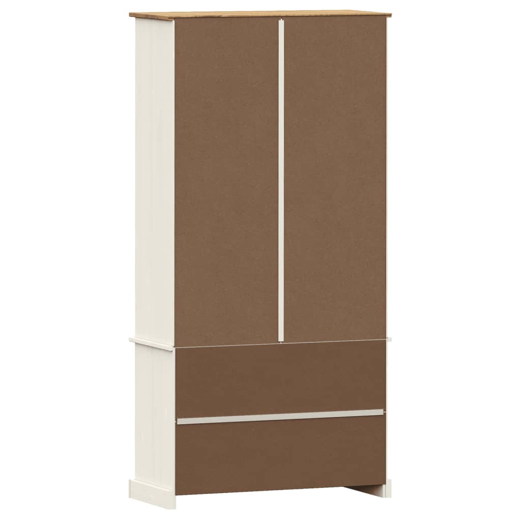 Vitrineskap VIGO Hvit 85x35x170 cm heltre furu