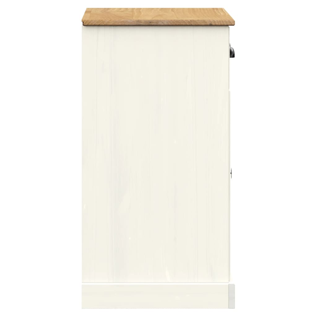 Skjenk Hvit med skuffer VIGO 78x40x75 cm heltre furu