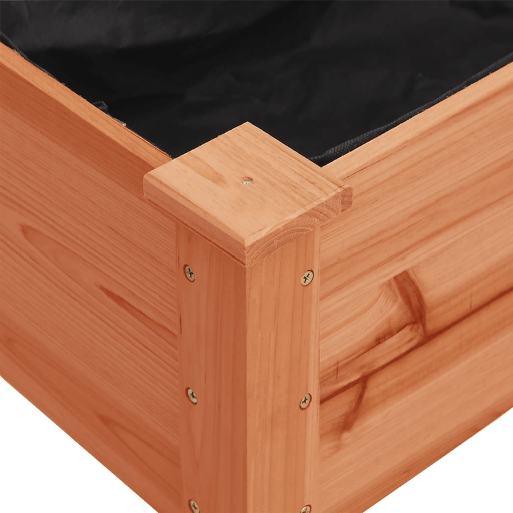 Utendørs Blomsterkasse Plantekasse Tre med foring Brun 71x37x80 cm heltre gran