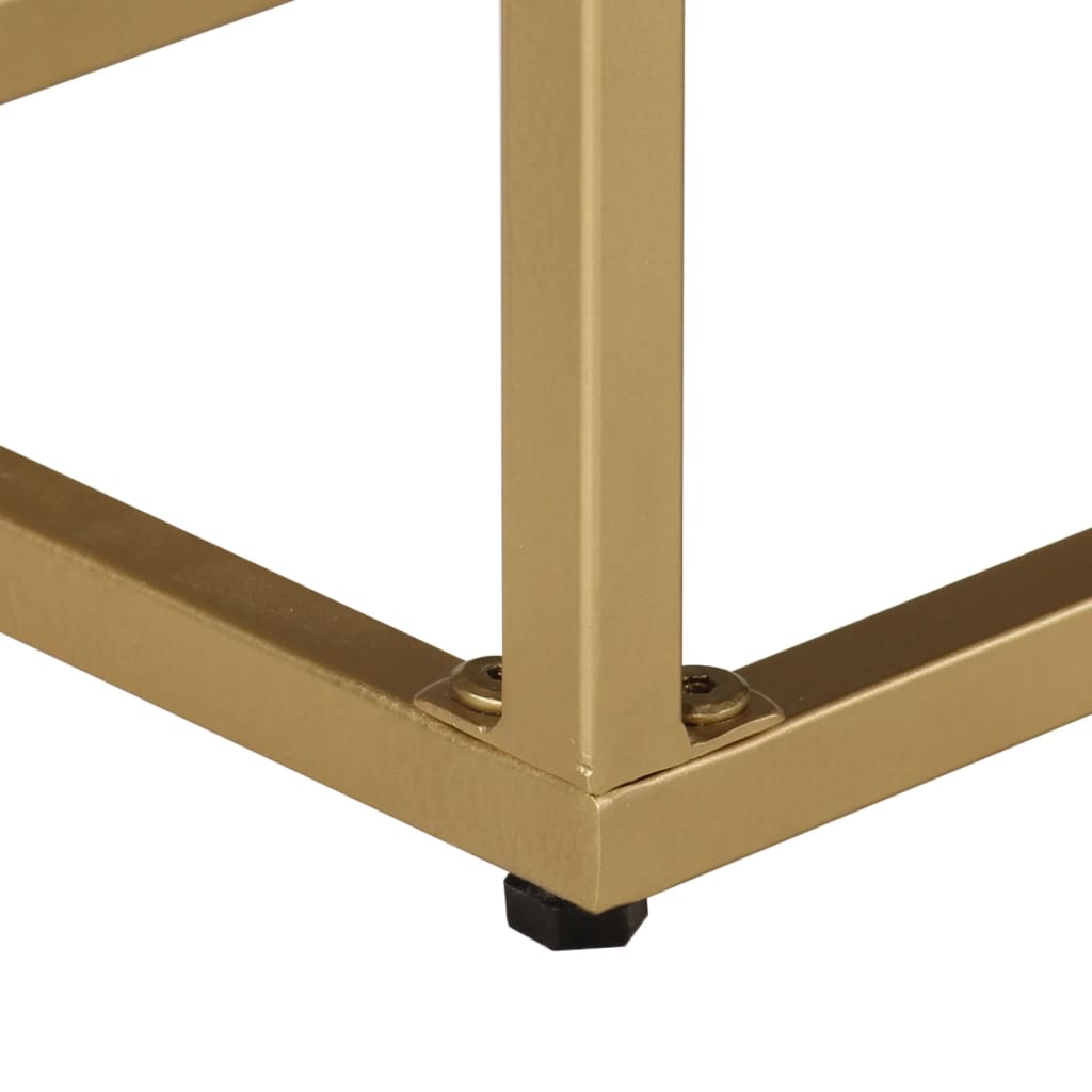 Skjenk Svart og gull 110x30x75 cm heltre mango
