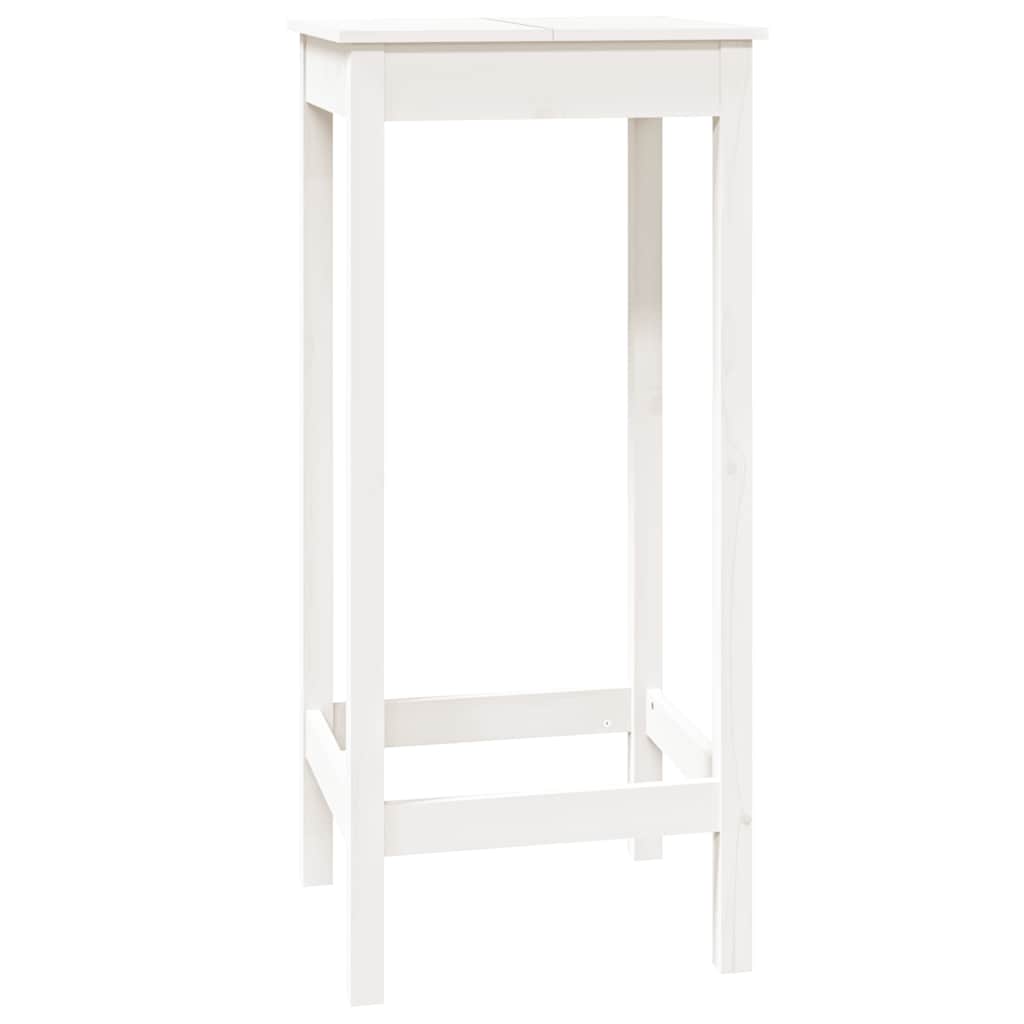 Barbord hvit 50x50x110 cm heltre furu