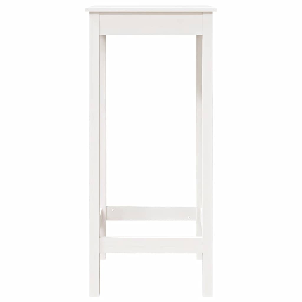 Barbord hvit 50x50x110 cm heltre furu