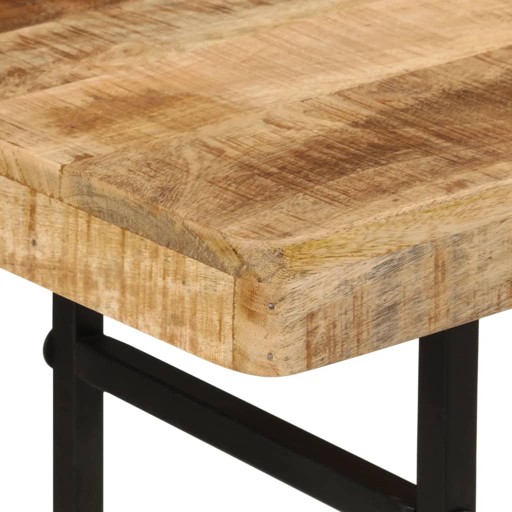 Avlastningsbord Konsollbord Tre 112x36x76 cm heltre mango og jern