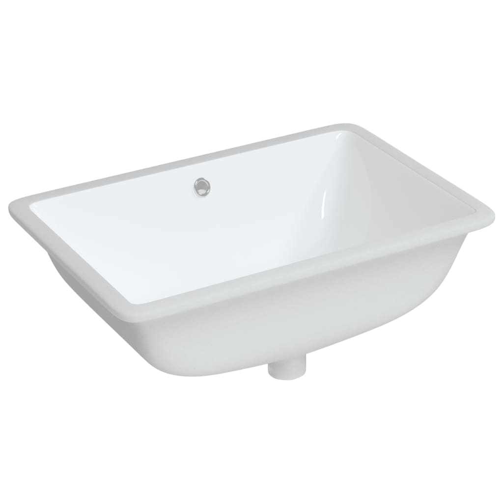 Baderomsvask Hvit 60x40x21 cm rektangulær keramikk