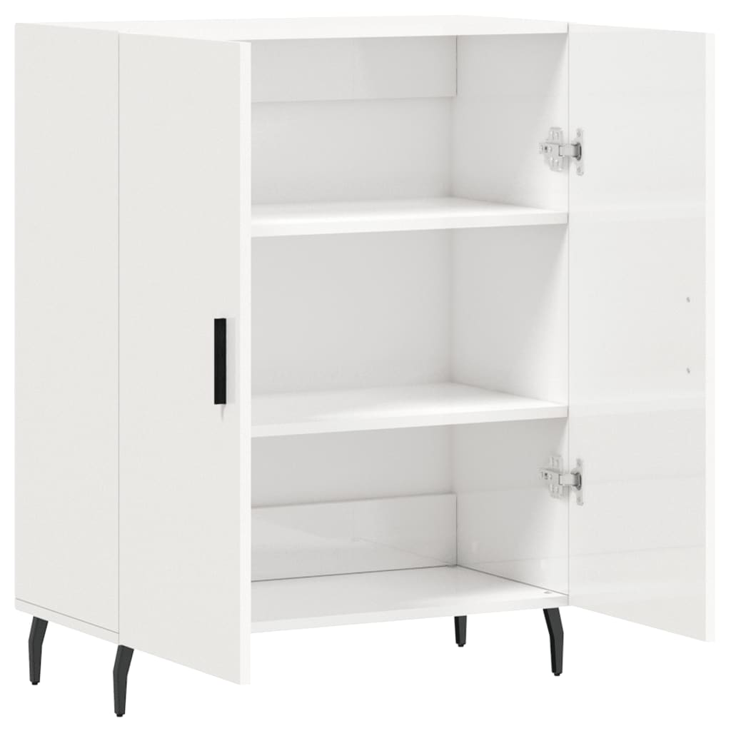 Skjenk Høyglans Hvit 69,5x34x90 cm