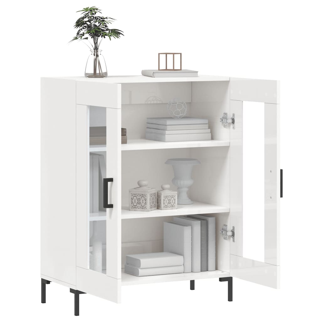 Skjenk Høyglans Hvit 69,5x34x90 cm